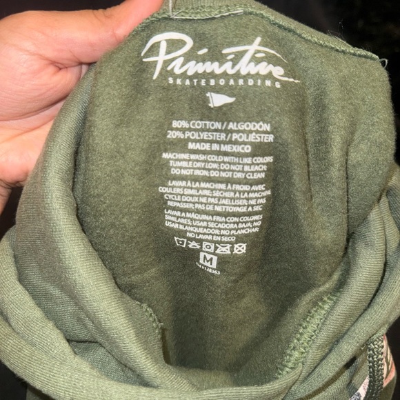 Primitive Olive Green Skateboarding Hoodie - Picture 2 of 6